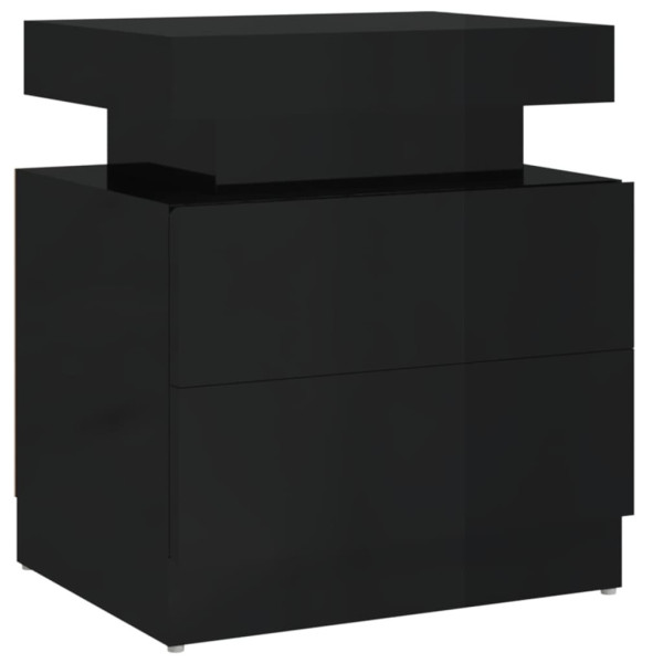 Szafka Nocna Stolik Komoda Czarna Do Sypialni Pokoju Salonu 45x35x52 cm 741795