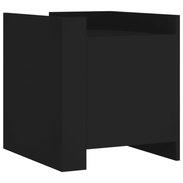 Szafka Nocna Stolik Komoda Czarna Do Sypialni Pokoju Salonu 45x50x50 cm 741897