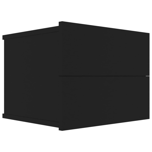 Szafka Nocna Stolik Komoda Czarna z Szufladą Do Sypialni 40x30x30 cm 738381