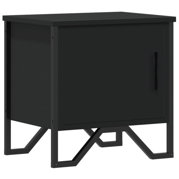 Szafka Nocna Stolik Komoda Czarna z Szufladą Do Sypialni 40x30x40 cm 745467