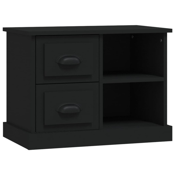 Szafka Nocna Stolik Komoda Czarna z Szufladą Do Sypialni 60x35,5x45 cm 743187