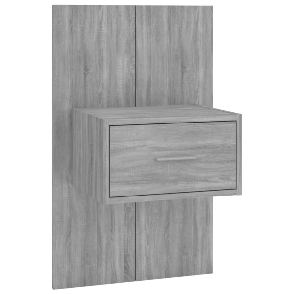 Szafka Nocna Stolik Komoda Szara Wisząca Do Sypialni 48,5x32,5x80 cm 741271