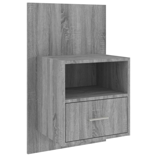 Szafka Nocna Stolik Komoda Szara Wisząca Do Sypialni 48,5x32,5x80 cm 741914