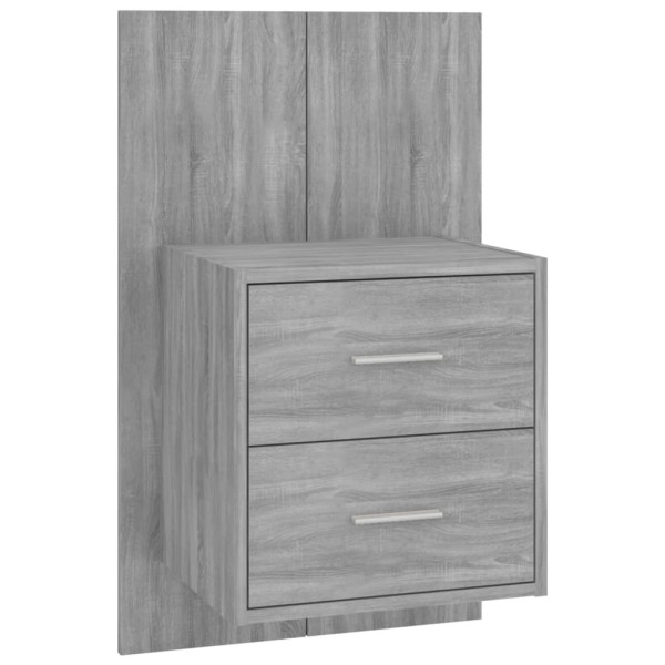 Szafka Nocna Stolik Komoda Szara Wisząca Do Sypialni 48,5x32,5x80 cm 738957