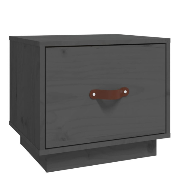 Szafka Nocna Stolik Komoda Szara z Szufladą Do Sypialni 40x34x35 cm 743848