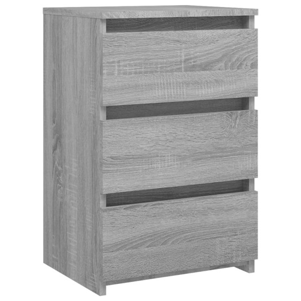 Szafka Nocna Stolik Komoda Szara z Szufladą Do Sypialni 40x35x62,5 cm 741872