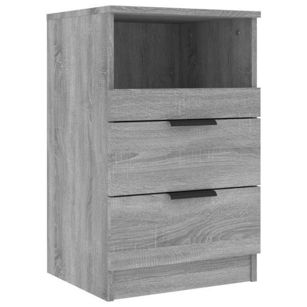 Szafka Nocna Stolik Komoda Szara z Szufladą Do Sypialni 40x36x65 cm 745475
