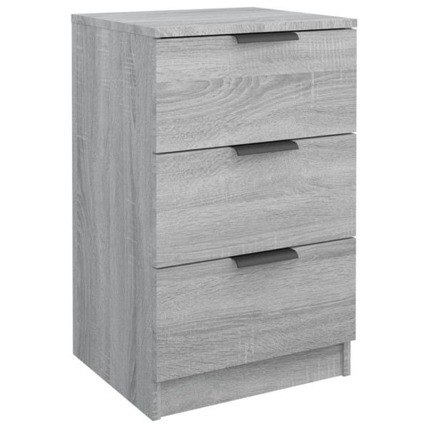 Szafka Nocna Stolik Komoda Szara z Szufladą Do Sypialni 40x36x65 cm 738955