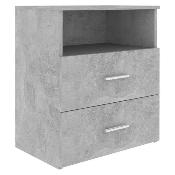 Szafka Nocna Stolik Komoda Szara z Szufladą Do Sypialni 50x32x60 cm 738887