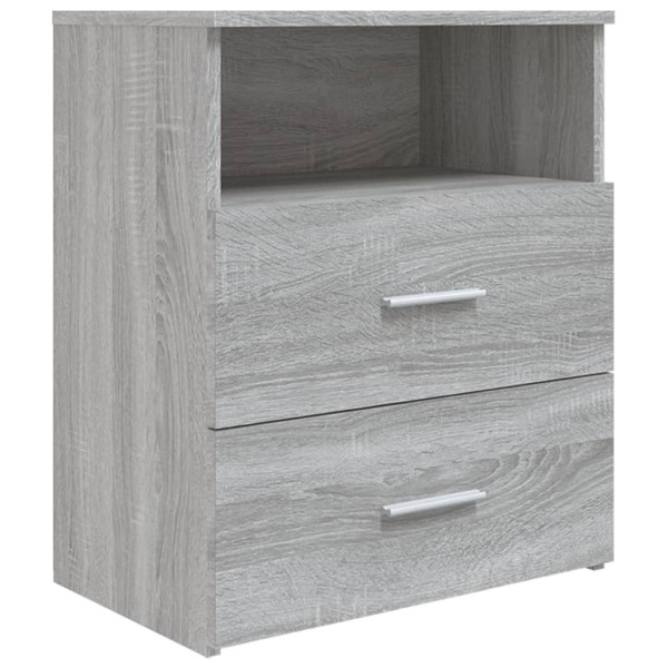 Szafka Nocna Stolik Komoda Szara z Szufladą Do Sypialni 50x32x60 cm 738763