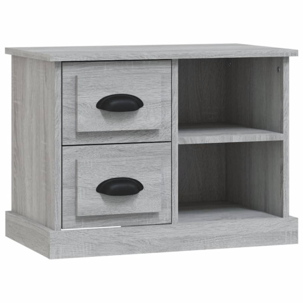Szafka Nocna Stolik Komoda Szara z Szufladą Do Sypialni 60x35,5x45 cm 743218