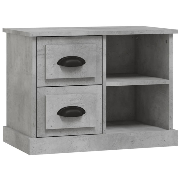 Szafka Nocna Stolik Komoda Szara z Szufladą Do Sypialni 60x35,5x45 cm 743215