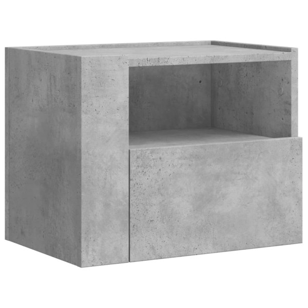 Szafka Nocna Stolik Komoda Szara z Szufladą Wisząca Do Sypialni 45x30x35 cm 743233