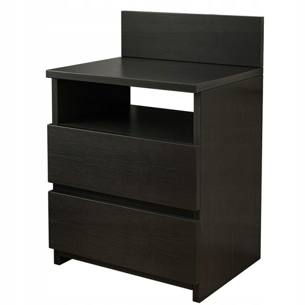 Szafka nocna stolik sypialnia czarna loft nowoczesna 40cm 812831