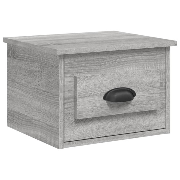 Szafka Nocna Stolik Szara z Szufladą Wisząca Do Sypialni 41,5x36x28 cm 738617