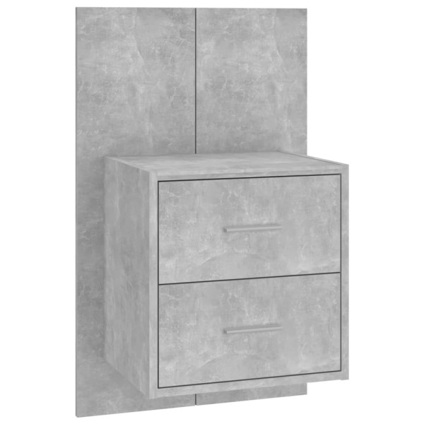 Szafka Nocna Stolik Szara z Szufladą Wisząca Do Sypialni 48,5x32,5x80 cm 739090