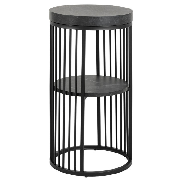 Szafka nocna Strington czarna otwarta 863603