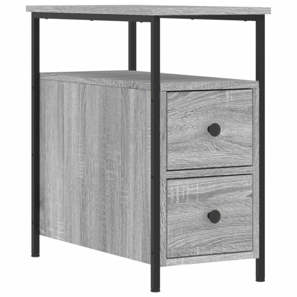 Szafka Nocna Szara Komoda Stolik Półka Nocna Do Sypialni 30x60x60 cm 857413