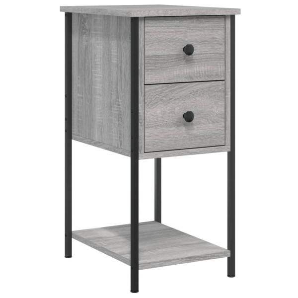 Szafka Nocna Szara Komoda Stolik Półka Nocna Do Sypialni 32x42x70 cm 854999