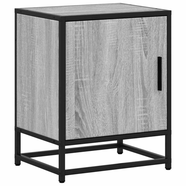Szafka Nocna Szara Komoda Stolik Półka Nocna Do Sypialni 40x31x50 cm 855111