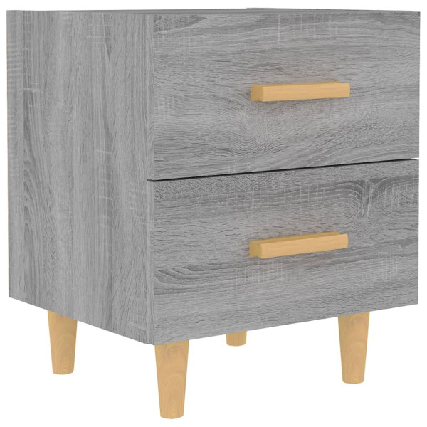 Szafka Nocna Szara Komoda Stolik Półka Nocna Do Sypialni 40x35x47.5 cm 855101