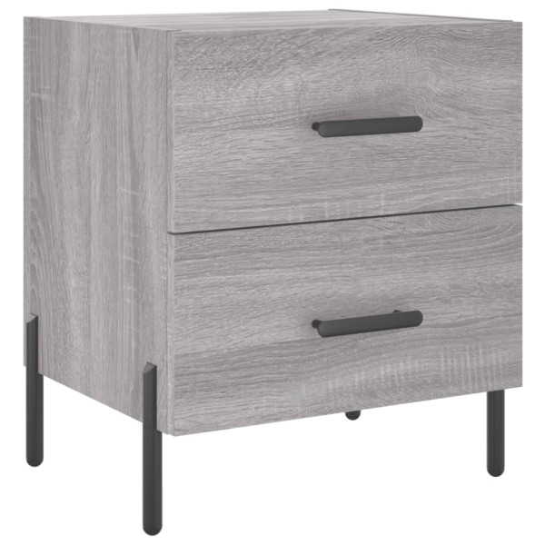Szafka Nocna Szara Komoda Stolik Półka Nocna Do Sypialni 40x35x47.5 cm 855154
