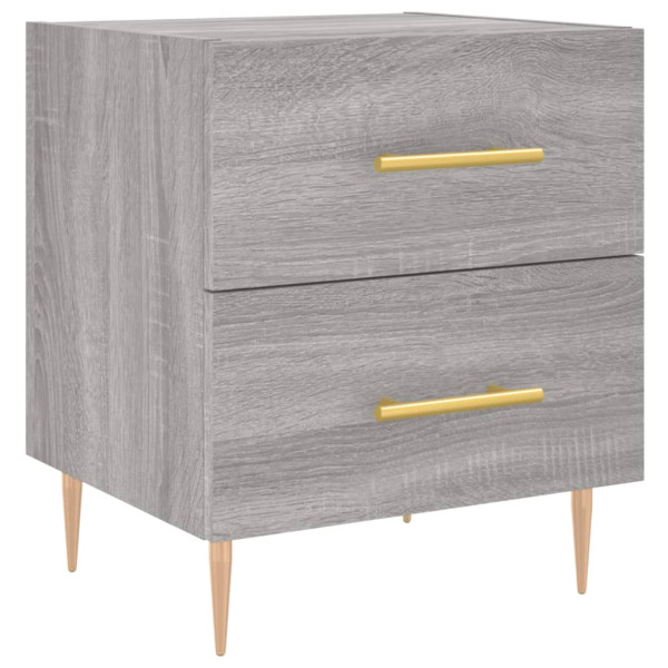 Szafka Nocna Szara Komoda Stolik Półka Nocna Do Sypialni 40x35x47.5 cm 857344