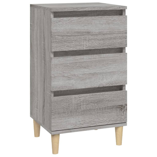 Szafka Nocna Szara Komoda Stolik Półka Nocna Do Sypialni 40x35x70 cm 857330