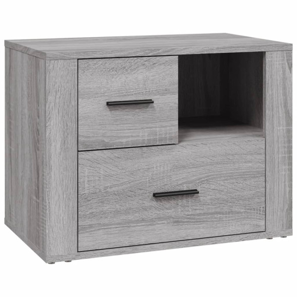 Szafka Nocna Szara Komoda Stolik Półka Nocna Do Sypialni 60x36x45 cm 857267