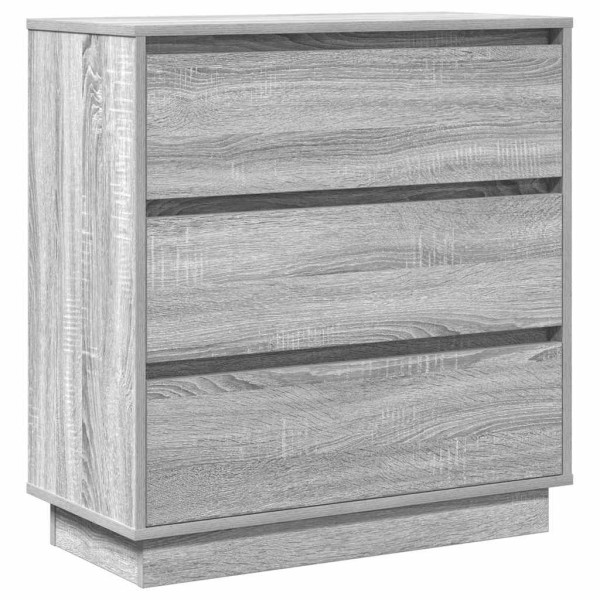 Szafka Nocna Szara Komoda Stolik Półka Nocna Do Sypialni 71 x 34.5 x 75 cm 857124
