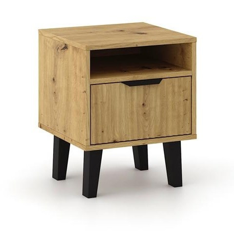 Szafka nocna Topeshop Scandi 1S Slim dąb artisan 662159