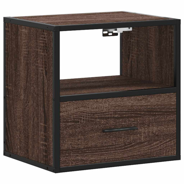 Szafka Nocna Wisząca Brąz Komoda Stolik Nocny Do Sypialni 40x31x39.5 cm 851727