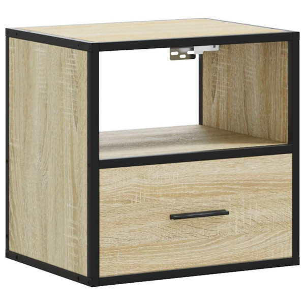 Szafka Nocna Wisząca Brąz Komoda Stolik Nocny Do Sypialni 40x31x39.5 cm 851733