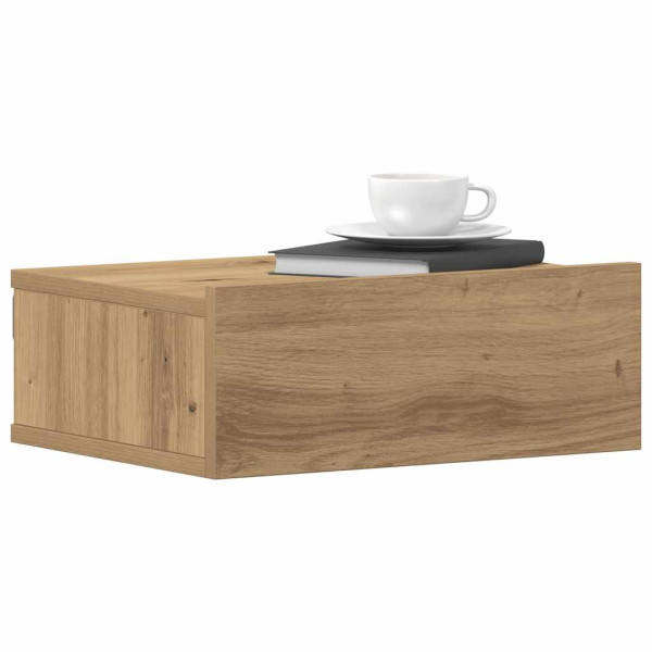 Szafka Nocna Wisząca Brąz Komoda Stolik Nocny Do Sypialni 40x32x15 cm 855839