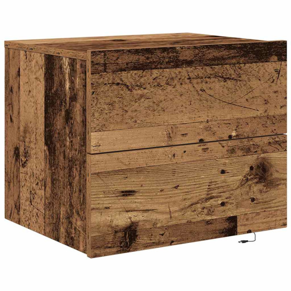 Szafka Nocna Wisząca Brąz Komoda Stolik Nocny Do Sypialni 50 x 39 x 41 cm 857482