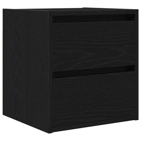Szafka Nocna Wisząca Czarna Komoda Stolik Nocny Do Sypialni 38x34x40 cm 851886