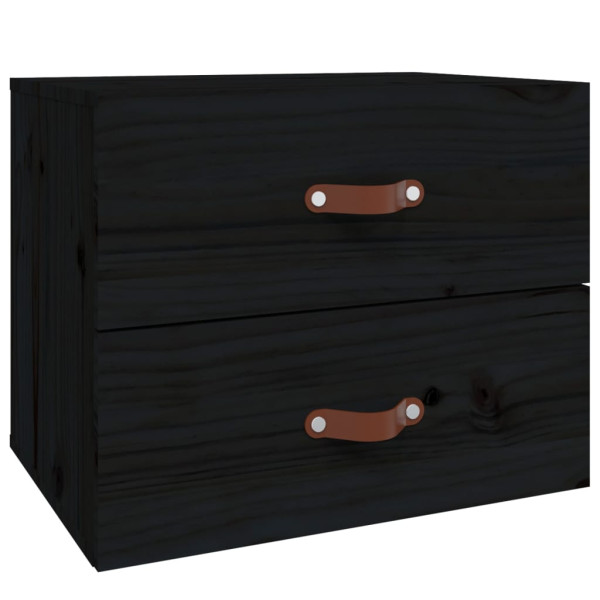 Szafka Nocna Wisząca Czarna Komoda Stolik Nocny Do Sypialni 50x36x40 cm 848167