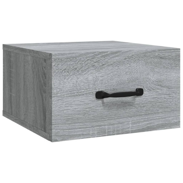 Szafka Nocna Wisząca Szara Komoda Stolik Nocny Do Sypialni 35x35x20 cm 857209