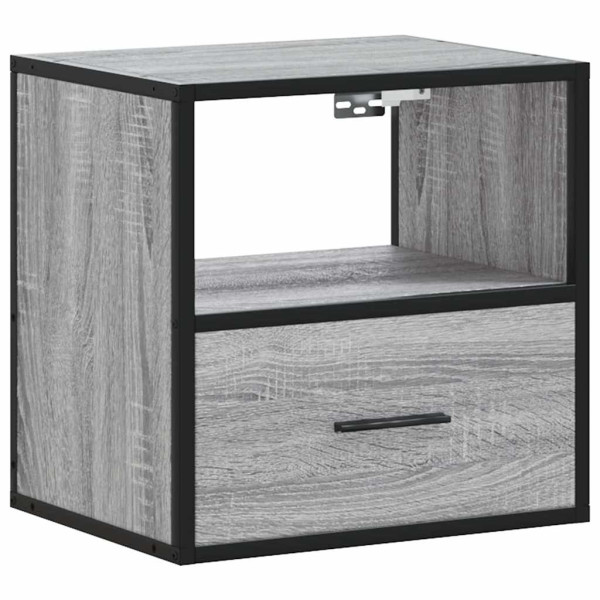 Szafka Nocna Wisząca Szara Komoda Stolik Nocny Do Sypialni 40x31x39.5 cm 851683