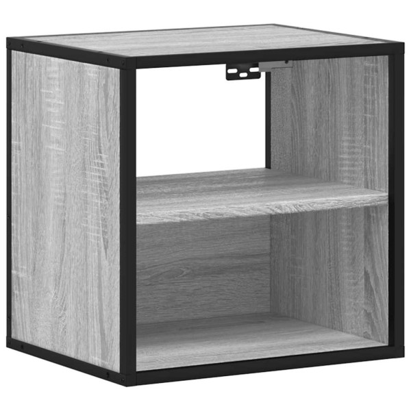Szafka Nocna Wisząca Szara Komoda Stolik Nocny Do Sypialni 40x31x39.5 cm 851742