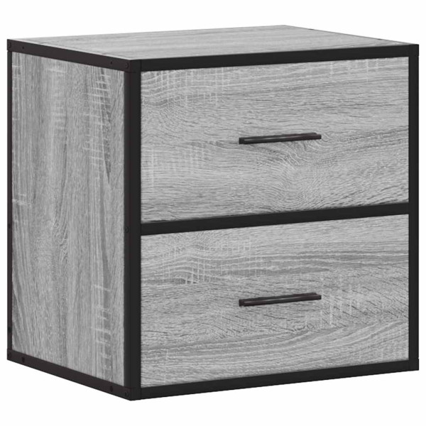 Szafka Nocna Wisząca Szara Komoda Stolik Nocny Do Sypialni 40x31x39.5 cm 851641