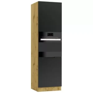 Szafka pod piekarnik ISABEL D60PK/2133 P/L czarny mat/dąb ar 412608 Szafka pod piekarnik ISABEL D60PK/2133 P/L czarny mat/dąb ar 412608