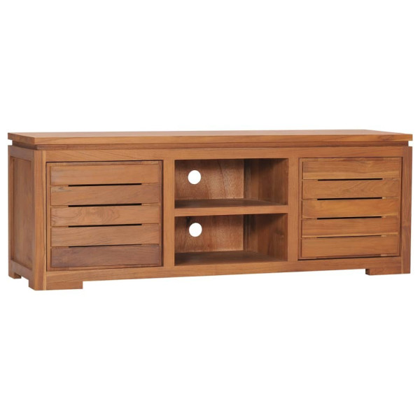 Szafka pod telewizor, 110x30x40 cm, lite drewno tekowe 383460