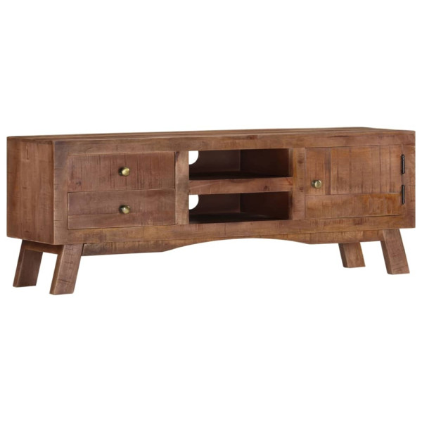 Szafka pod telewizor 110x30x40 cm surowe drewno mango 867440