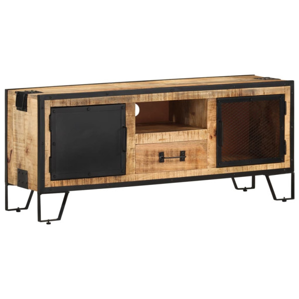 Szafka pod telewizor 110x31x46 cm surowe drewno mango 867185