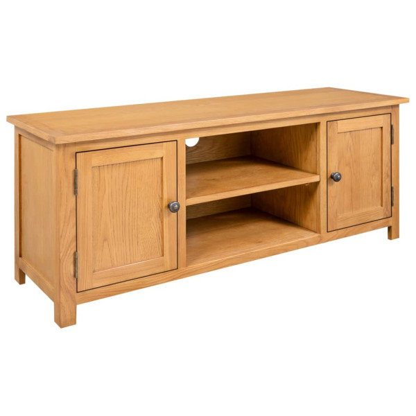 Szafka pod telewizor 110x35x44 cm lite drewno dębowe 867769