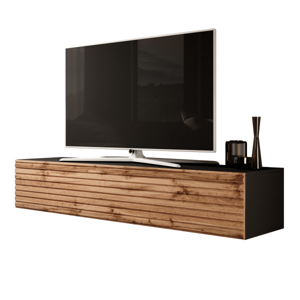 Szafka pod telewizor 160 cm VAREO wisząca z lamelami 834009