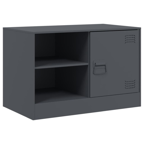 Szafka Pod Telewizor Antracytowa Półka Szafka RTV Stalowa 67x39x44 cm 868127