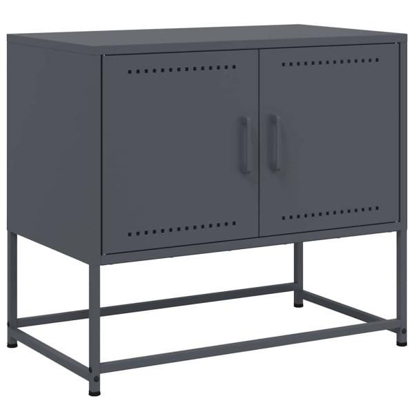 Szafka Pod Telewizor Antracytowa Półka Szafka RTV Stalowa 68.5x39x60.5 cm 868057