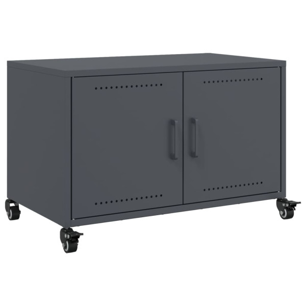 Szafka Pod Telewizor Antracytowa Półka Szafka RTV Stalowa 68x39x43.5 cm 867636
